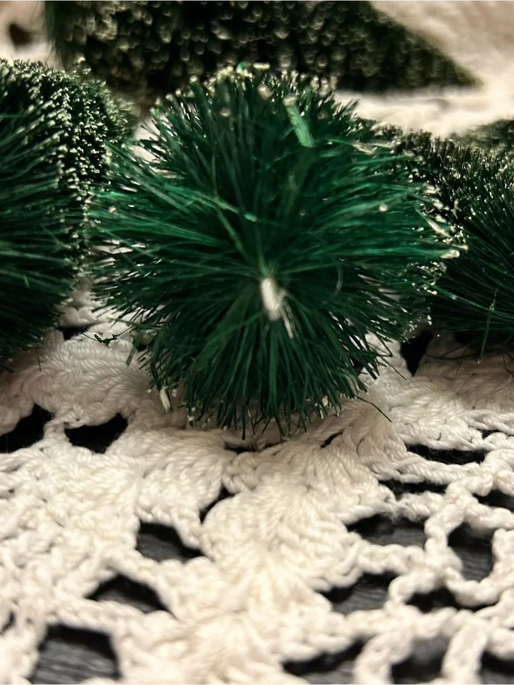 Bottle Brush Mini Christmas Trees - Green (Set of 5)